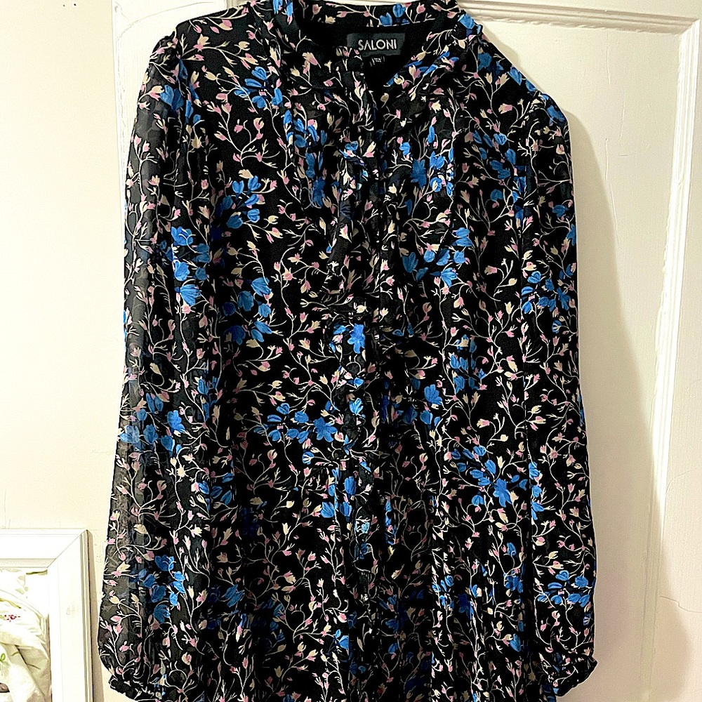 Saloni floral swing dress